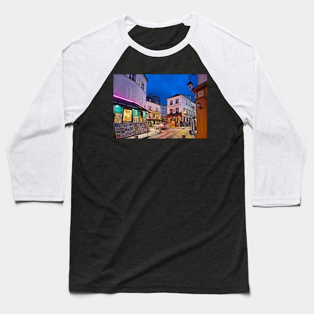 Nights in Montmartre Baseball T-Shirt by Cretense72